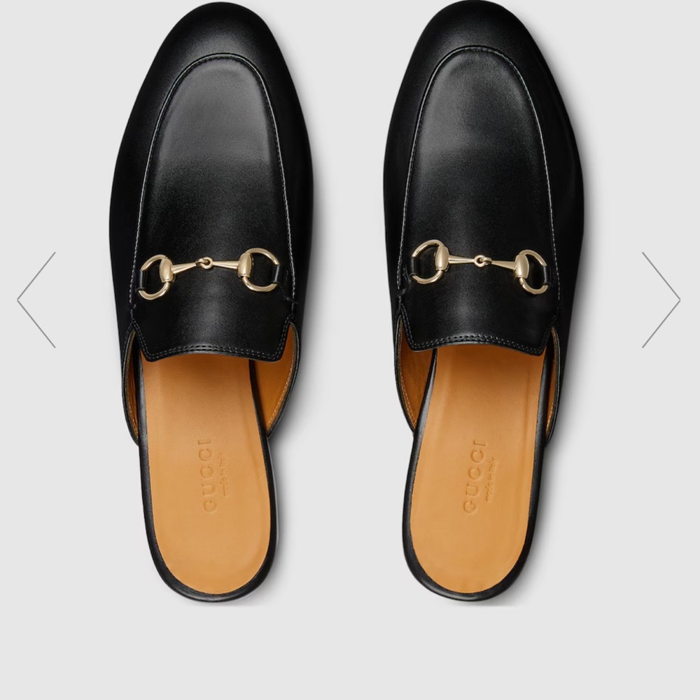 Woman black Gucci Princtown slipper size 39.5